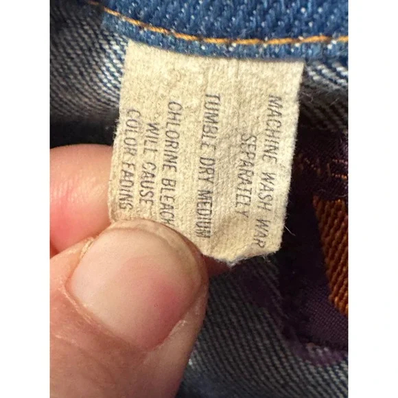 Vintage Landlubber Denim Dress Blue Snap Front Midi 70s Western Long Sleeve 7 - Picture 11 of 12